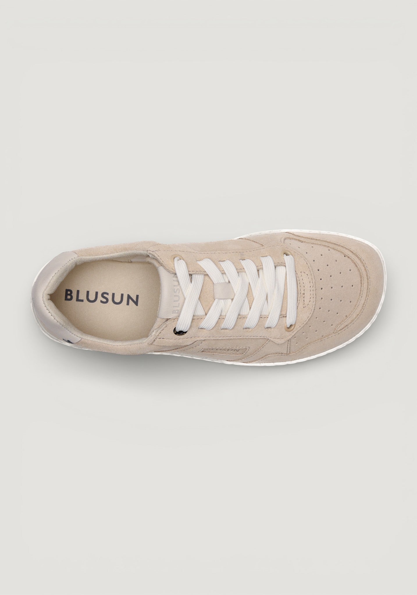 Sneakers Barefoot Wide din piele - Light Beige