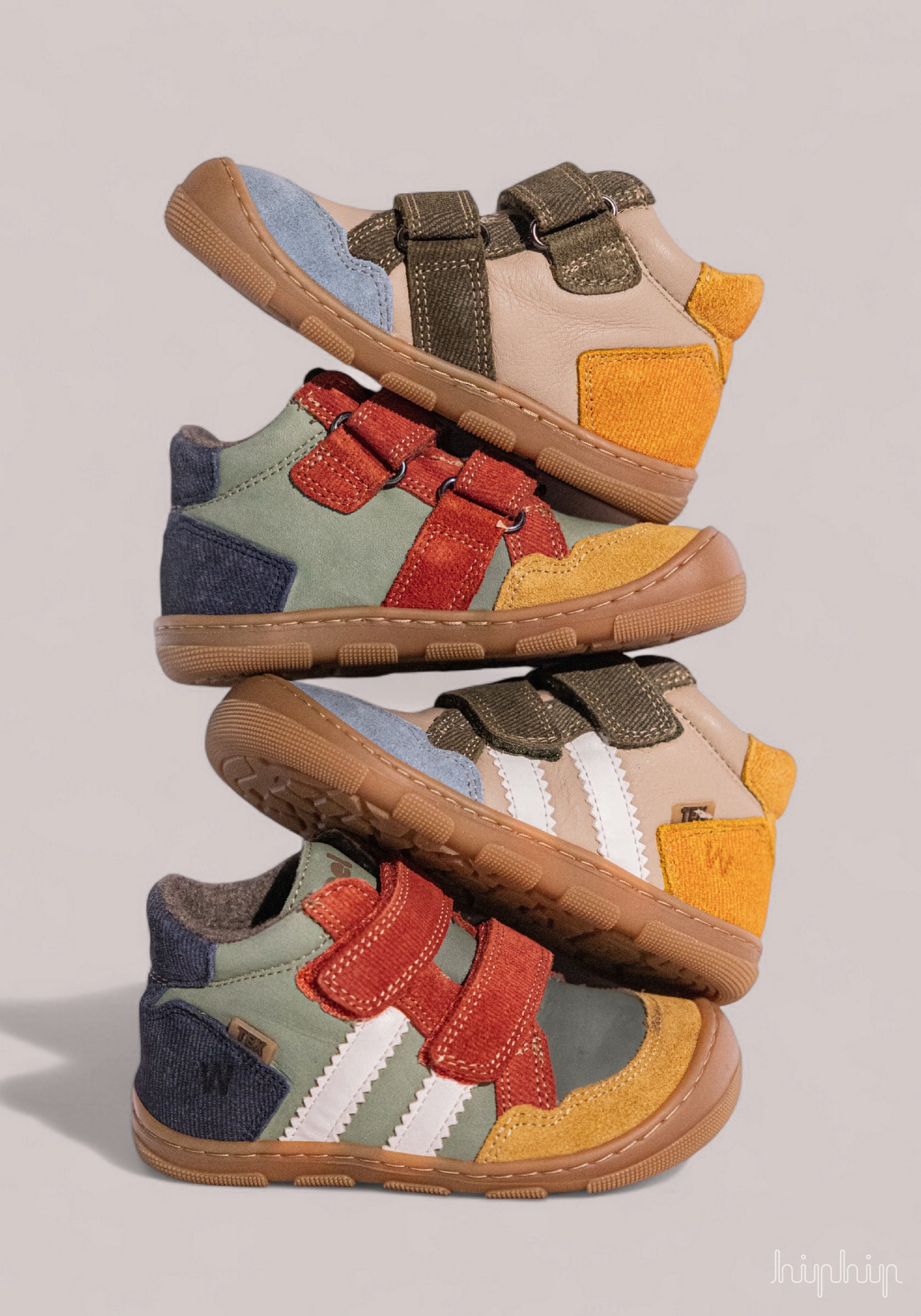 Sneakers Barefoot Wide impermeabili îmblăniți - Kali Taupe