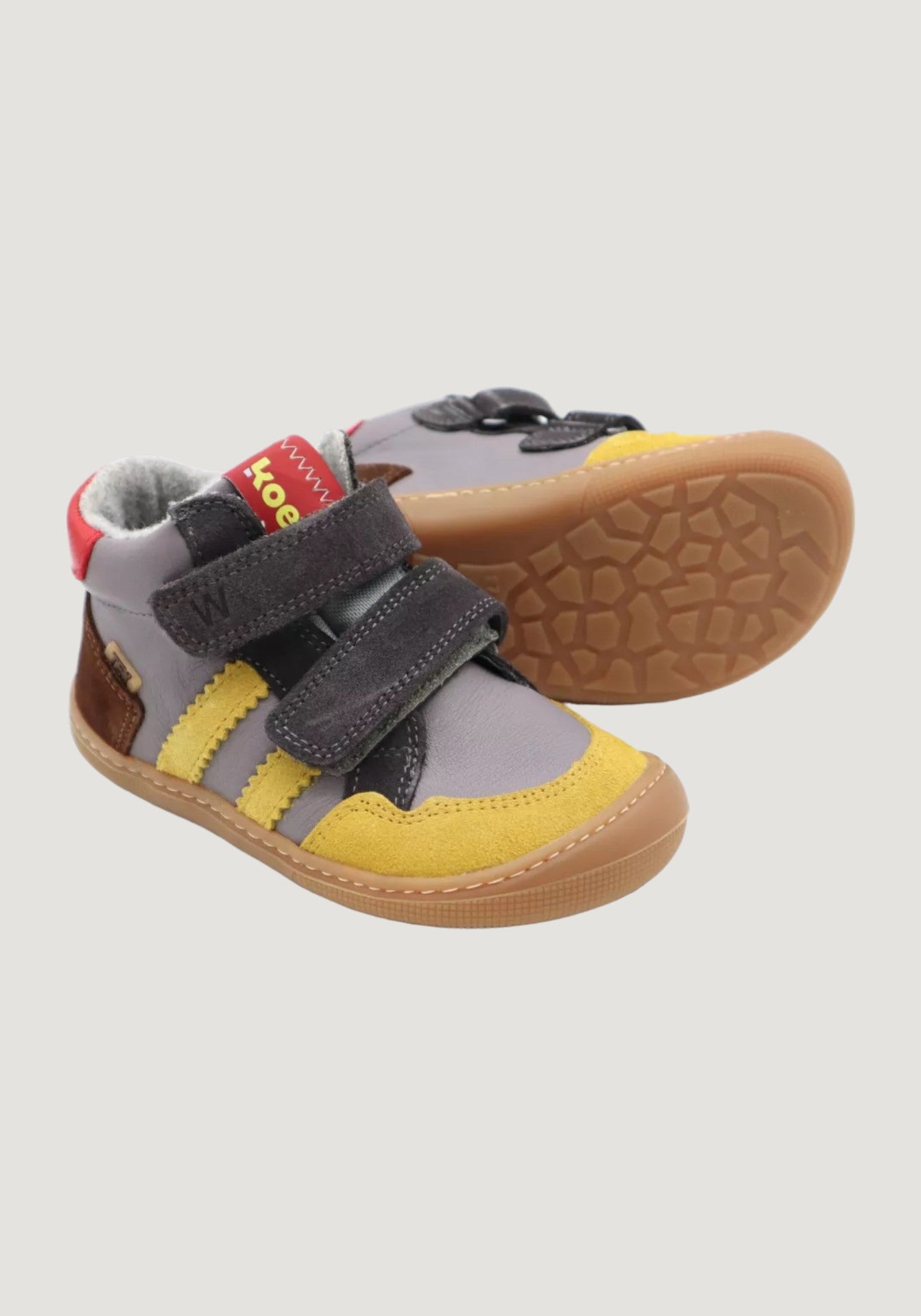 Sneakers Barefoot impermeabili îmblăniți - Kurt Wide Grey Koel HipHip.ro