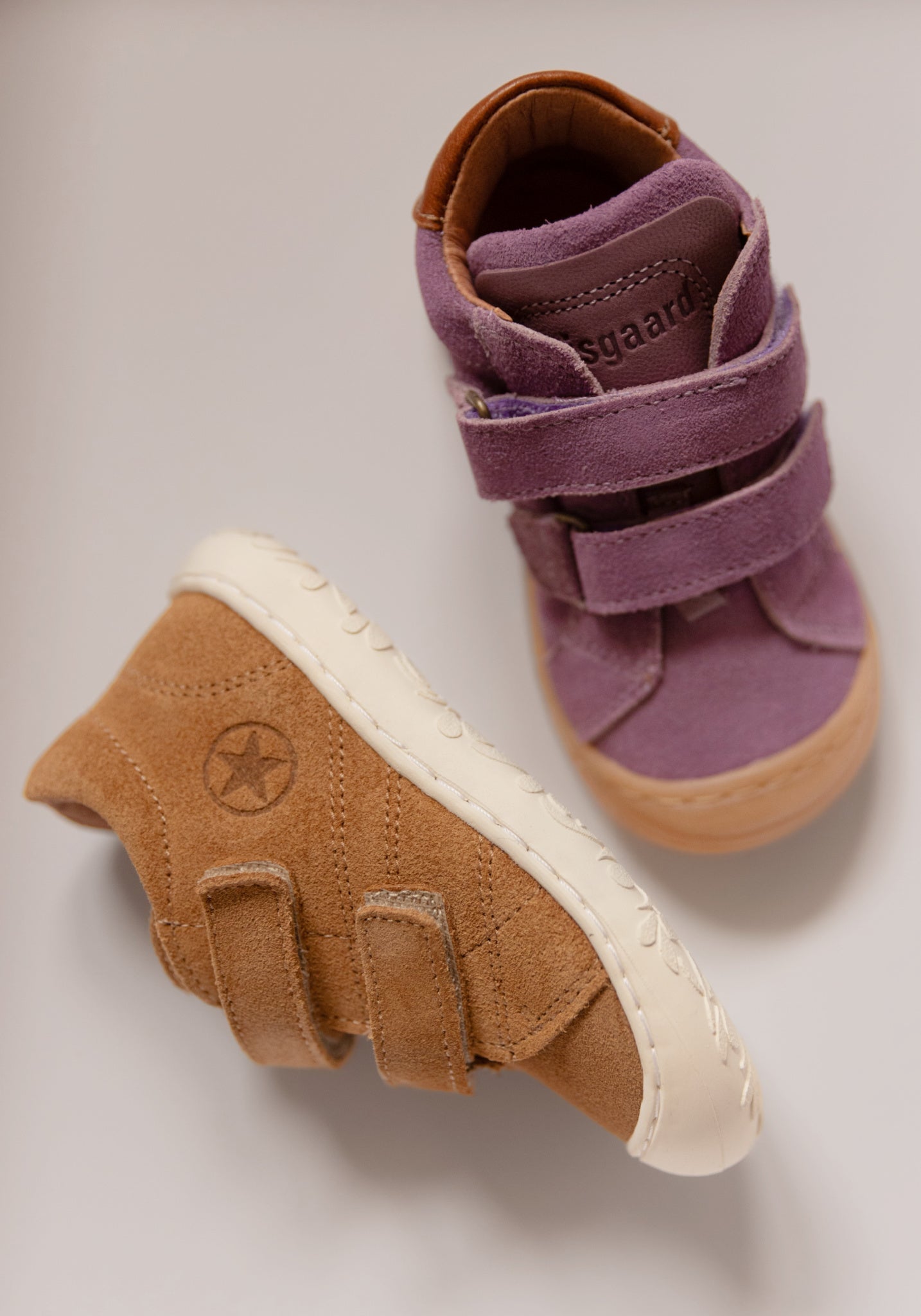 Sneakers First Step piele întoarsă - Thor Purple Bisgaard HipHip.ro