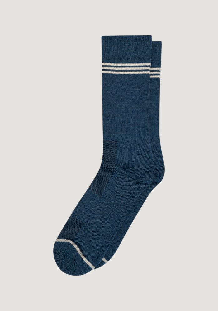 Șosete bărbați cu talpă plușată din lână - Tyge Dark Denim