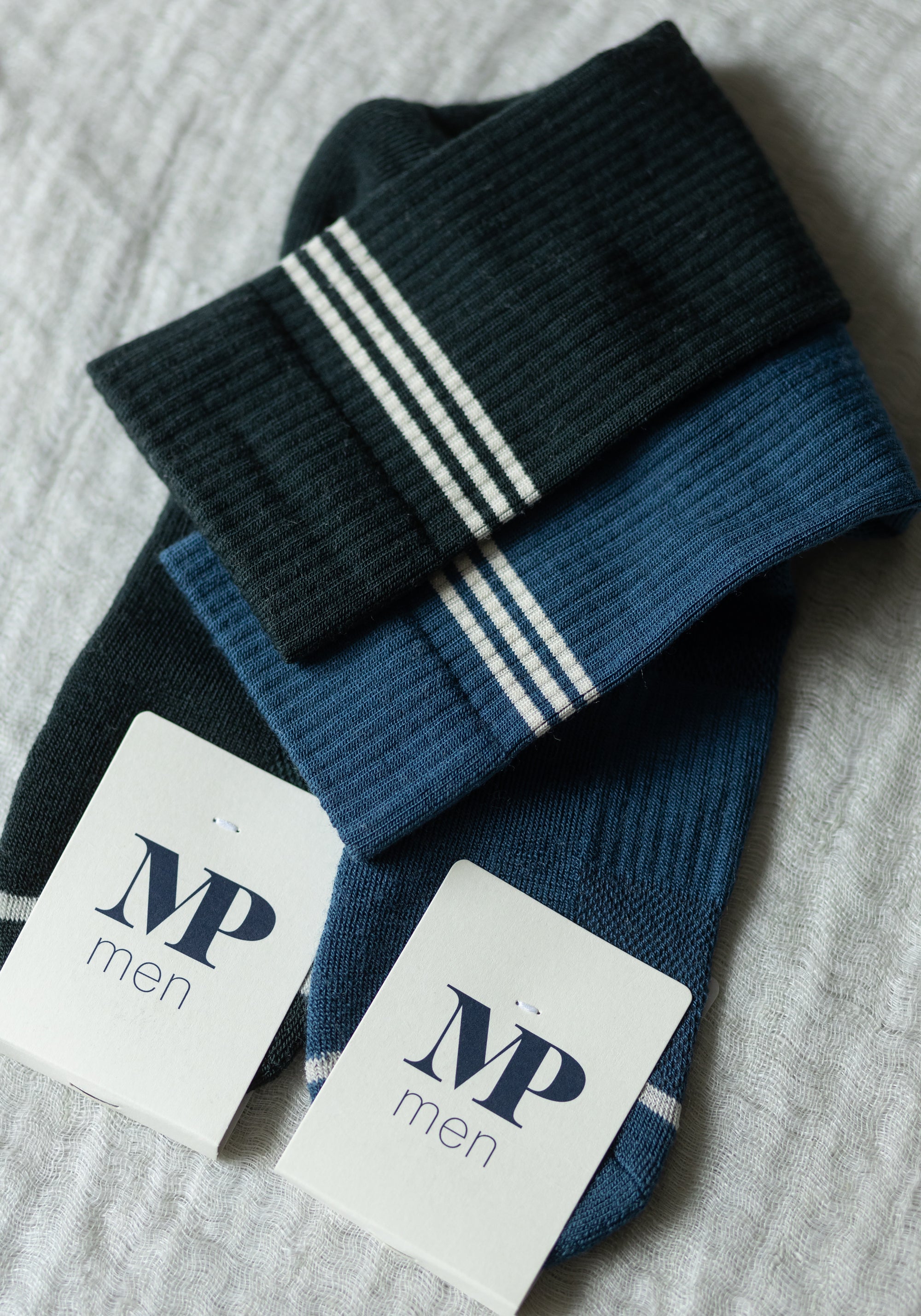 Șosete bărbați cu talpă plușată din lână - Tyge Deep Forest