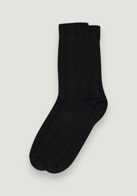 Șosete chunky din lână merinos și bambus - Be Black 37-39