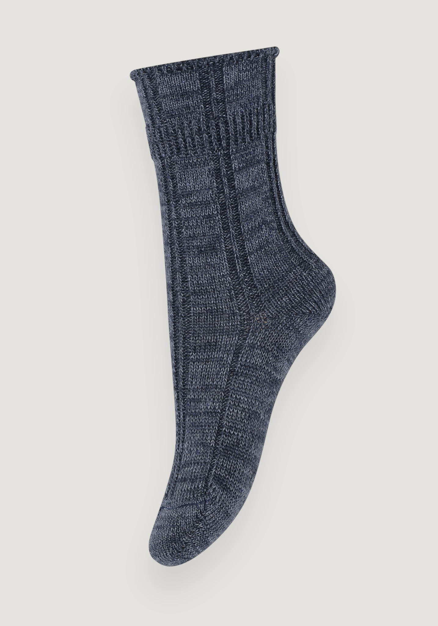 Șosete chunky din lână merinos și bambus (copii și femei) - Bee Dark Denim 29-32
