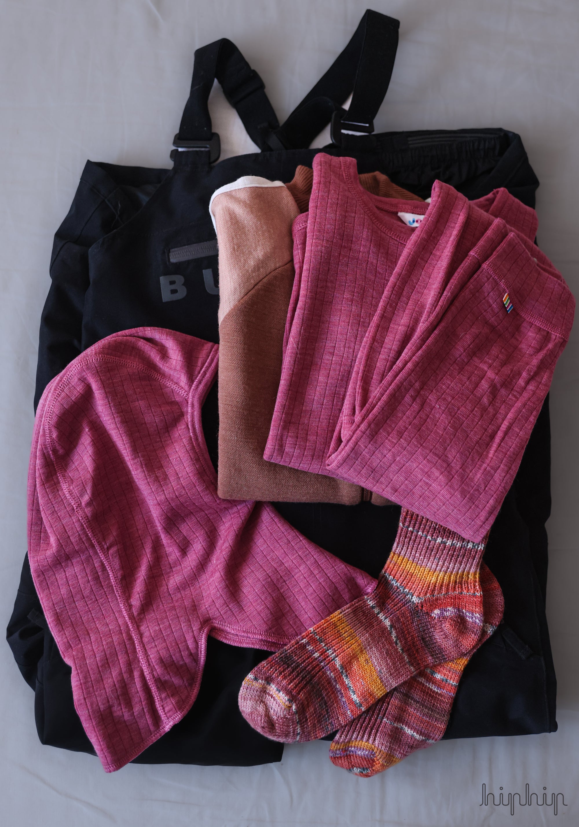 Bluză din lână merinos - Basic Pink