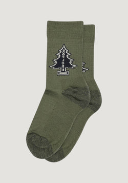 Șosete cu talpă plușată din lână - Ingolf Olivine