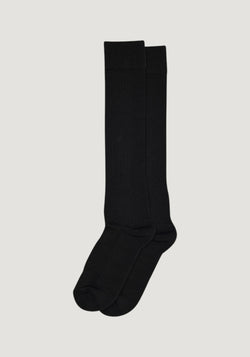 Șosete cu talpă plușată femei din lână merinos - Knee Katrine Black