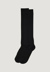 Șosete cu talpă plușată femei din lână merinos - Knee Katrine Black