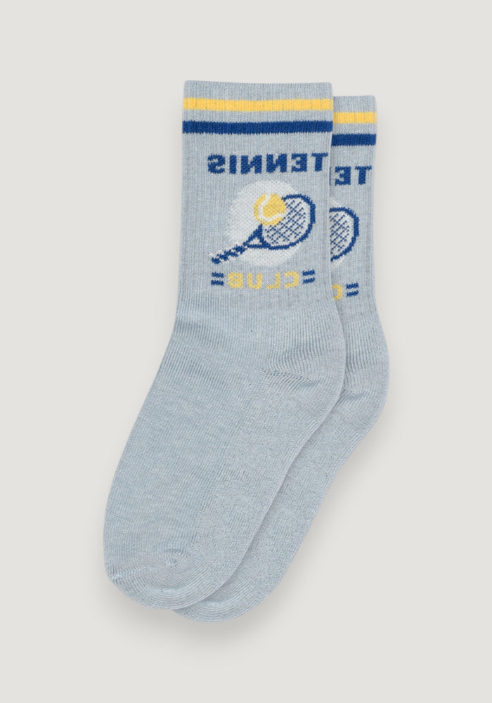 Șosete extrafine cu talpă plușată din bumbac - Otto Dusty Blue