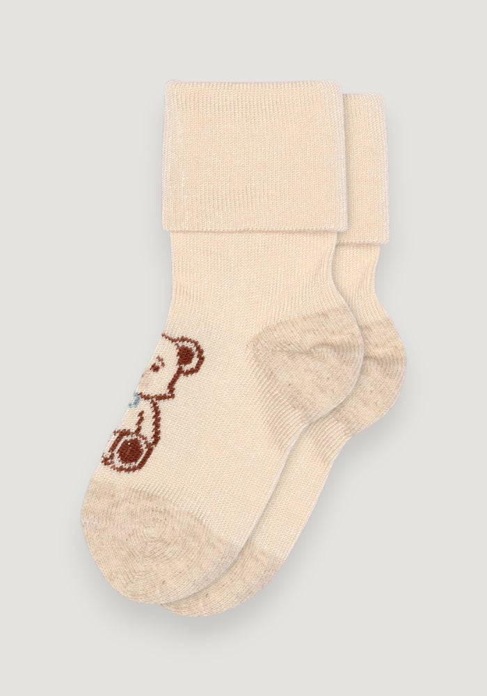 Șosete extrafine din bambus și bumbac - Teddy Ecru