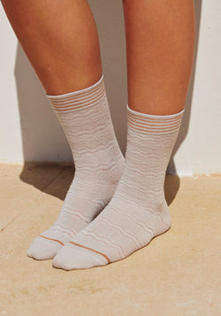 Șosete extrafine din bumbac - Ane Gray Violet