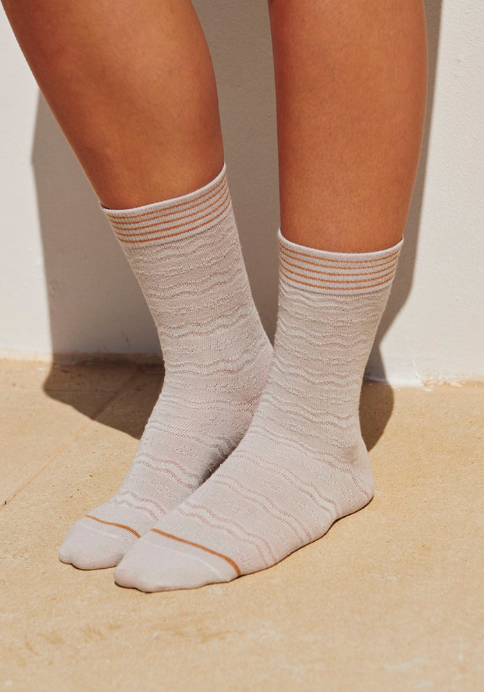 Șosete extrafine din bumbac - Ane Gray Violet