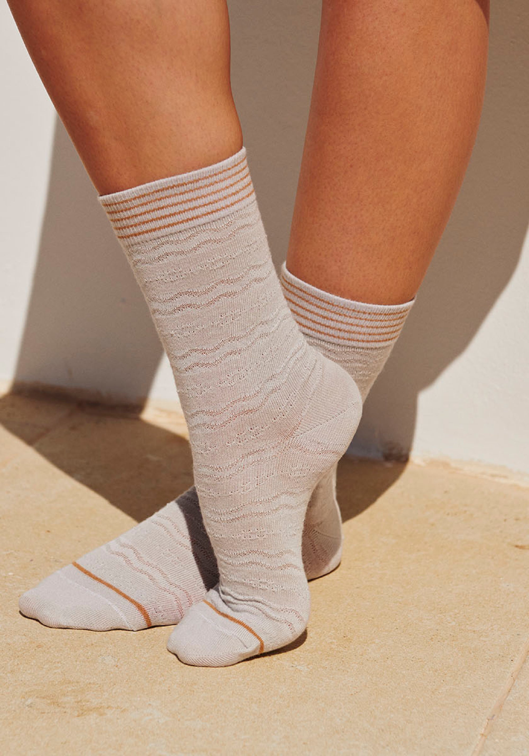 Șosete extrafine din bumbac - Ane Gray Violet