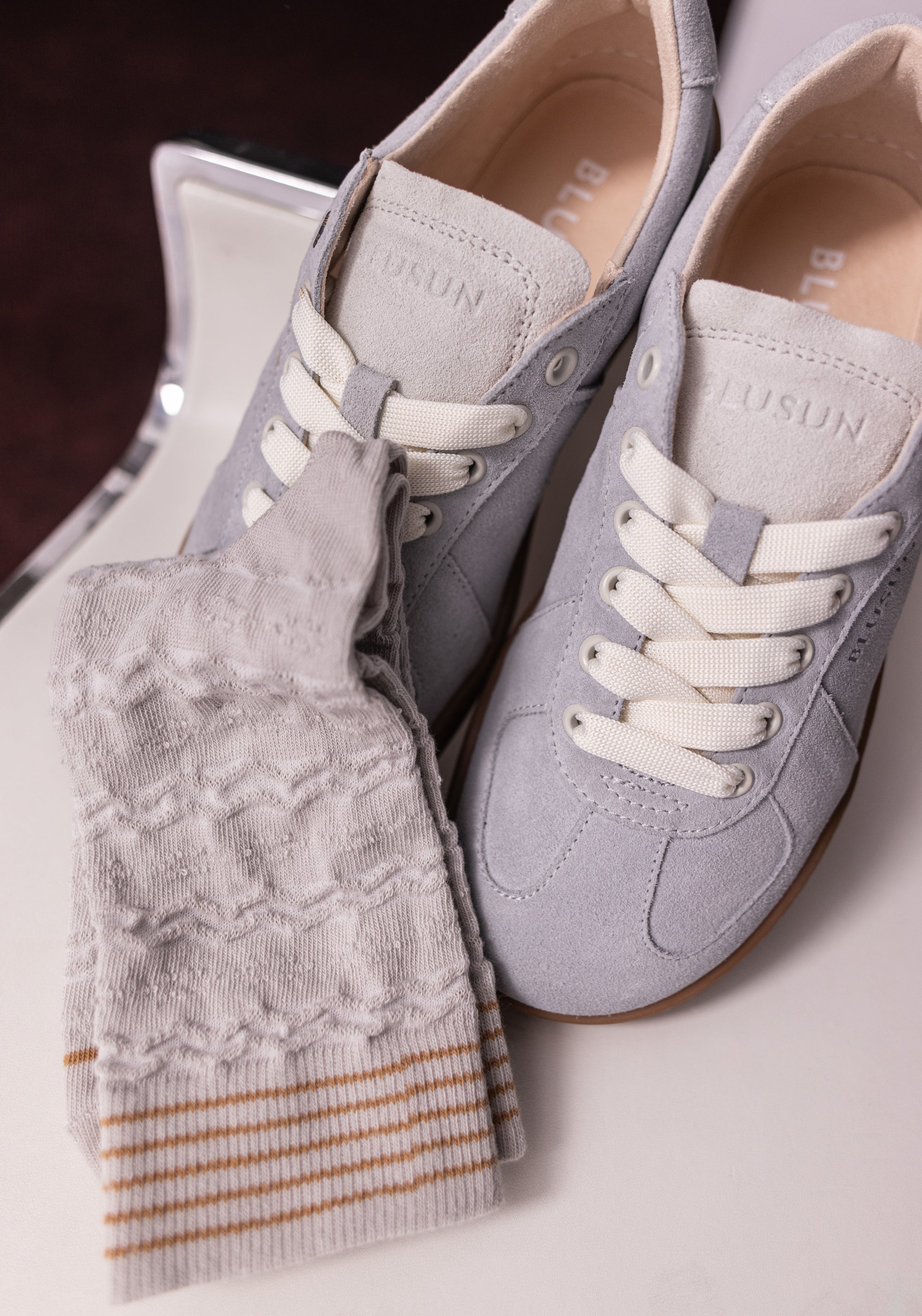 Șosete extrafine din bumbac - Ane Gray Violet