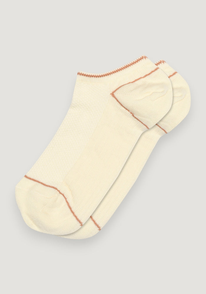 Șosete extrafine din bumbac - Footie Beth Cream