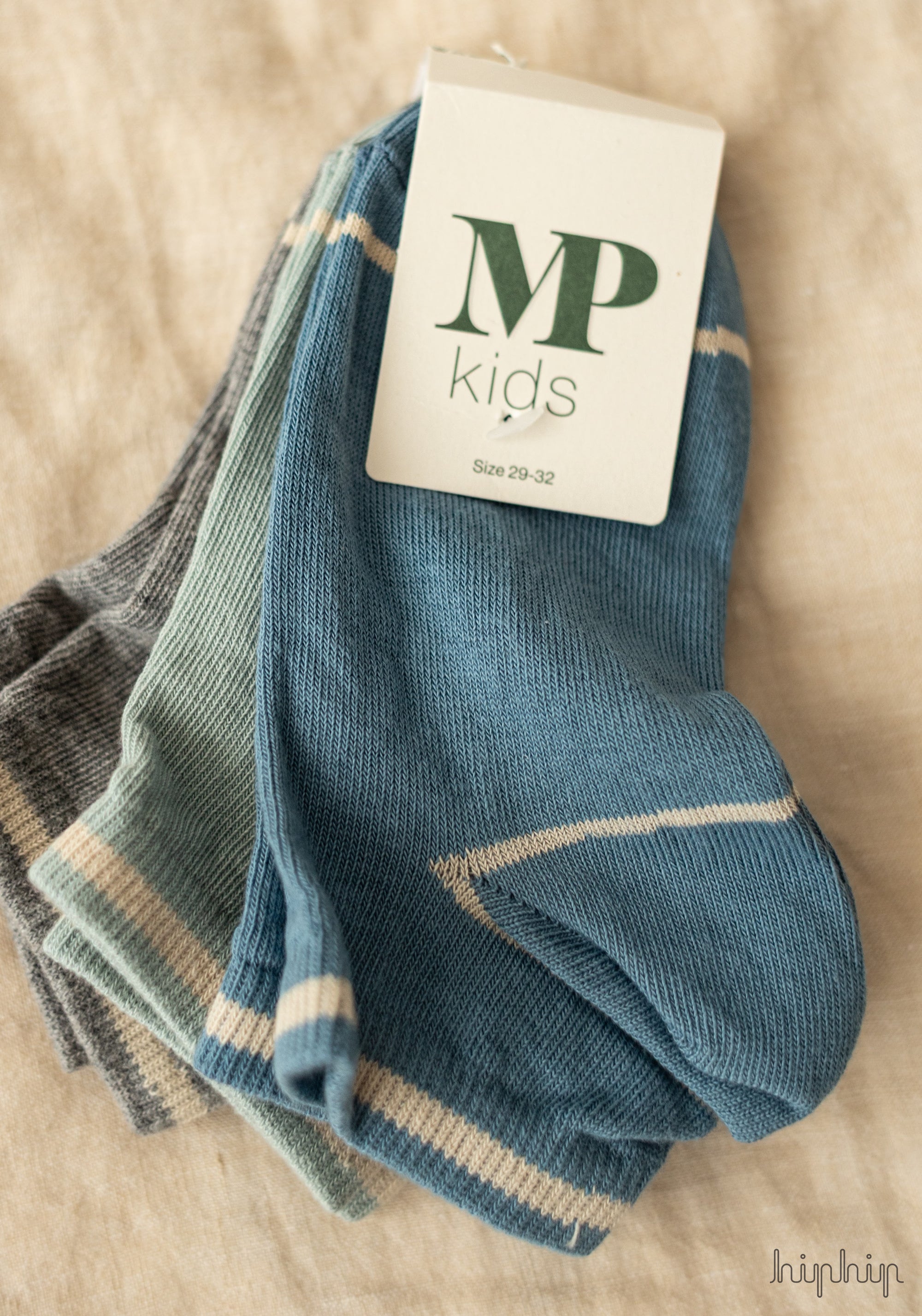 Șosete extrafine din bumbac - Footie Bo Gray Mist Multi (3 perechi)