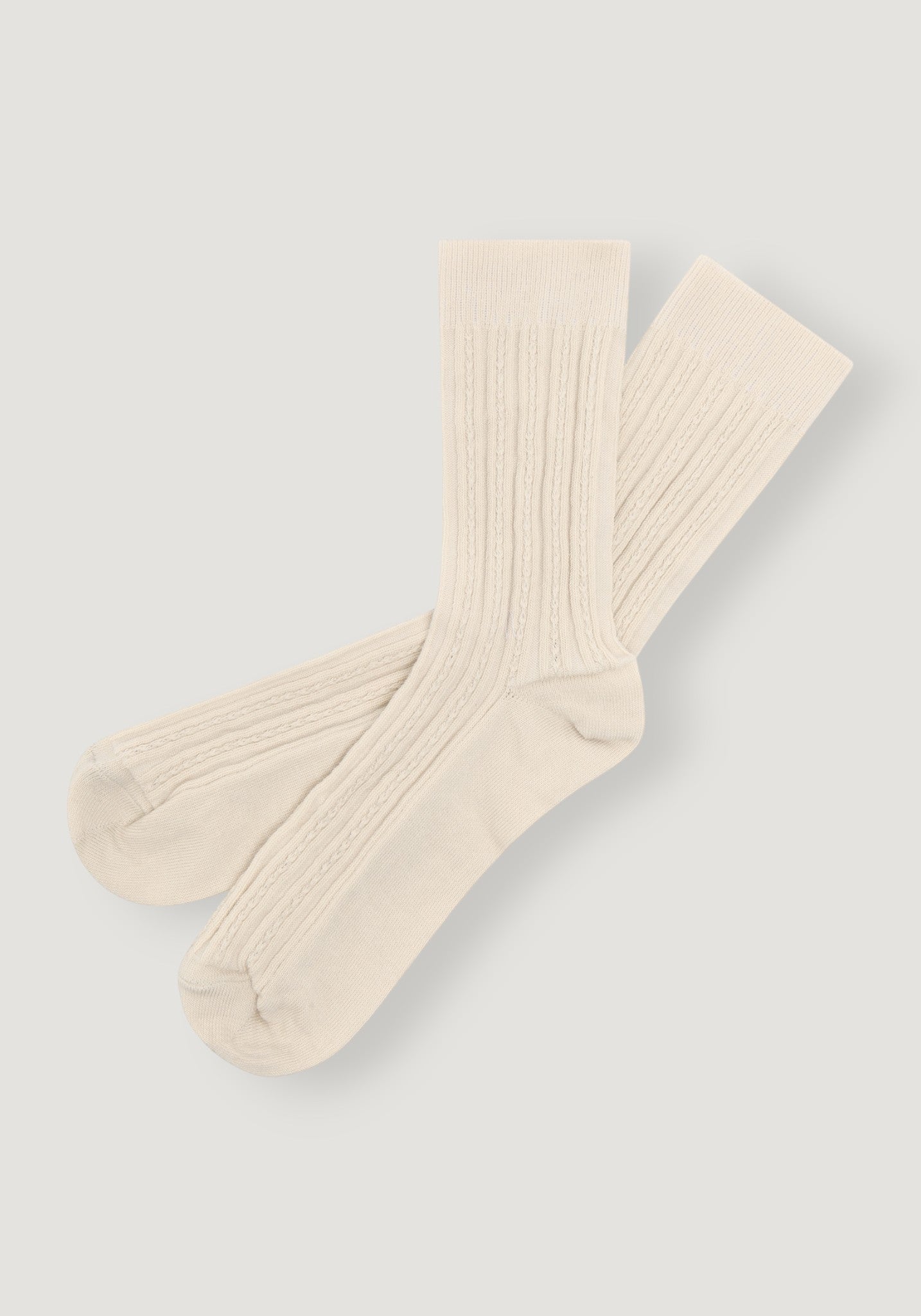 Șosete extrafine din bumbac - Pointelle Ecru