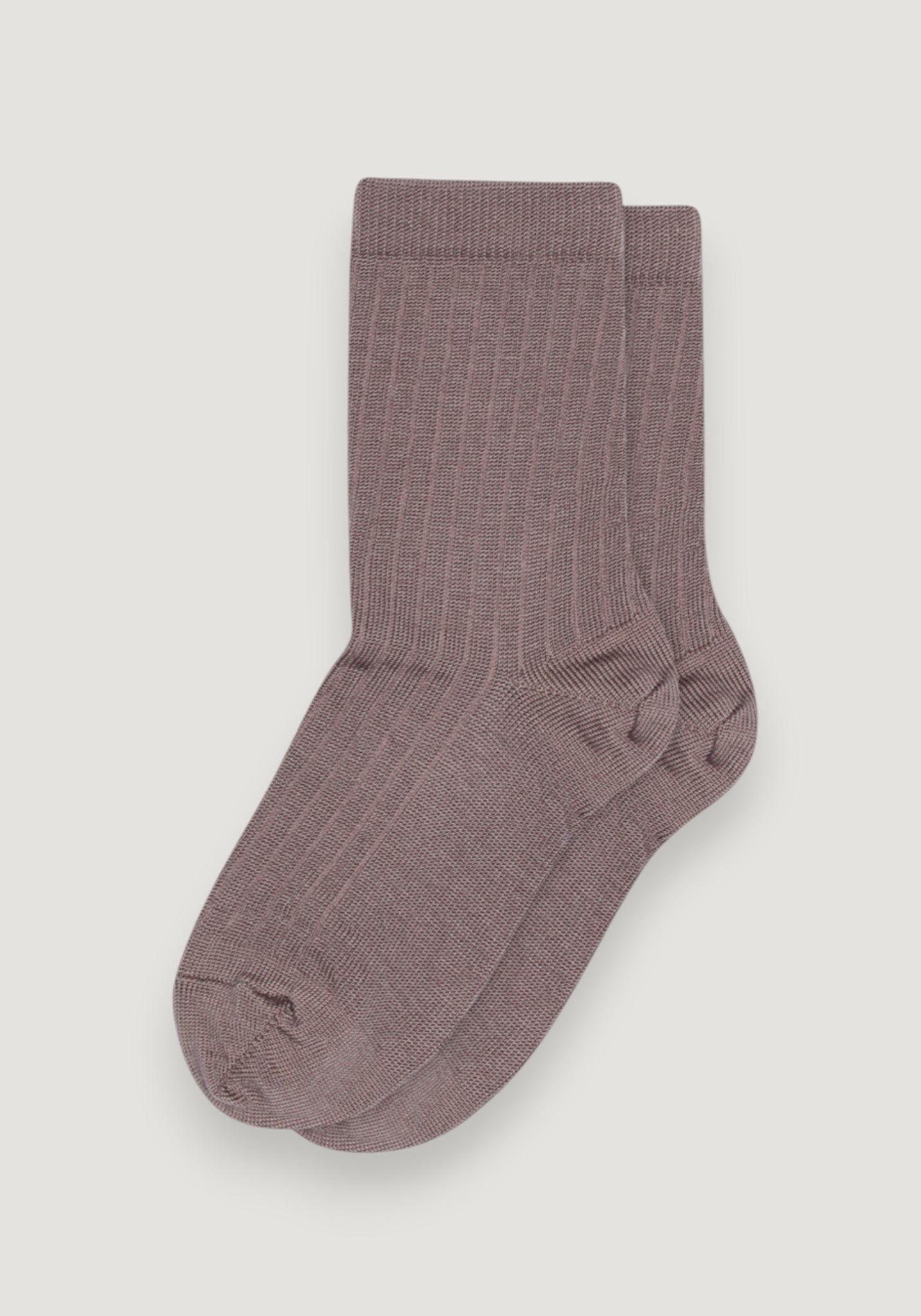 Șosete extrafine Rib din lână merinos - Dark Purple Dove