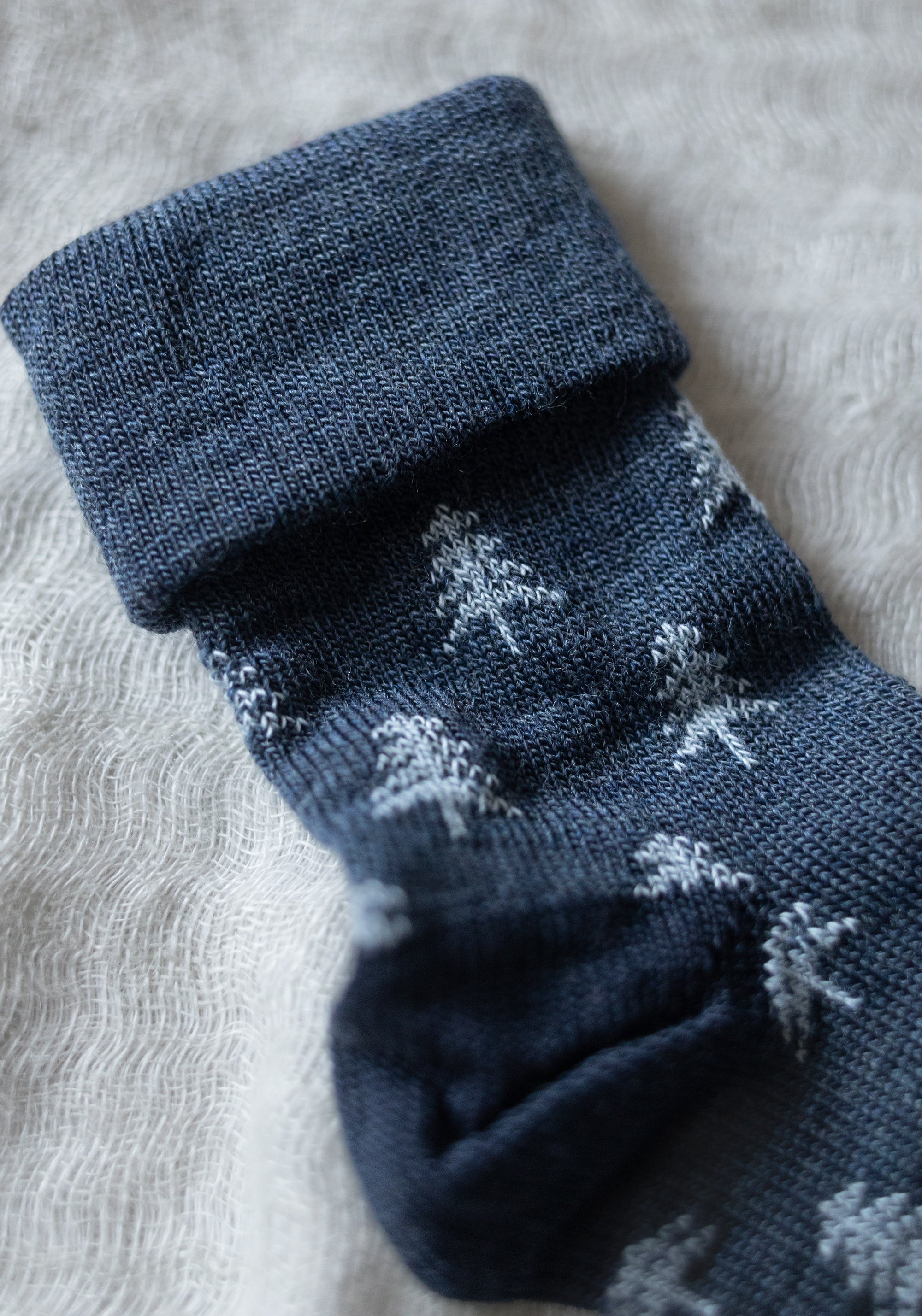 Șosete extrafine din lână merinos - Hugo Dark Denim