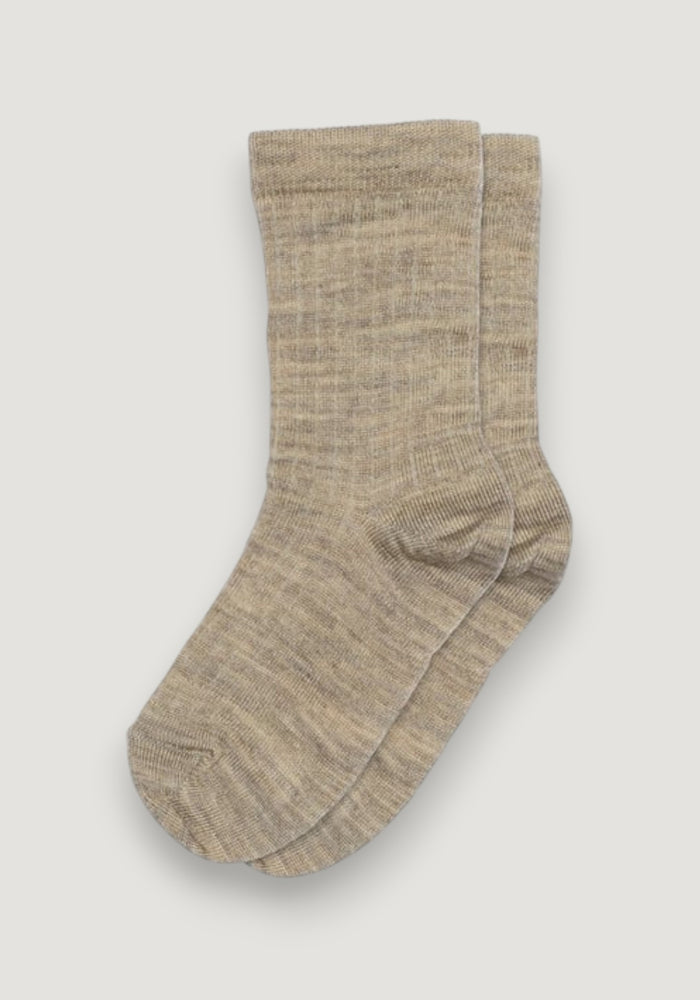 Șosete extrafine din lână merinos - Light Brown