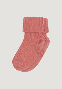 Șosete extrafine din lână merinos - Turn Down Vintage Rose