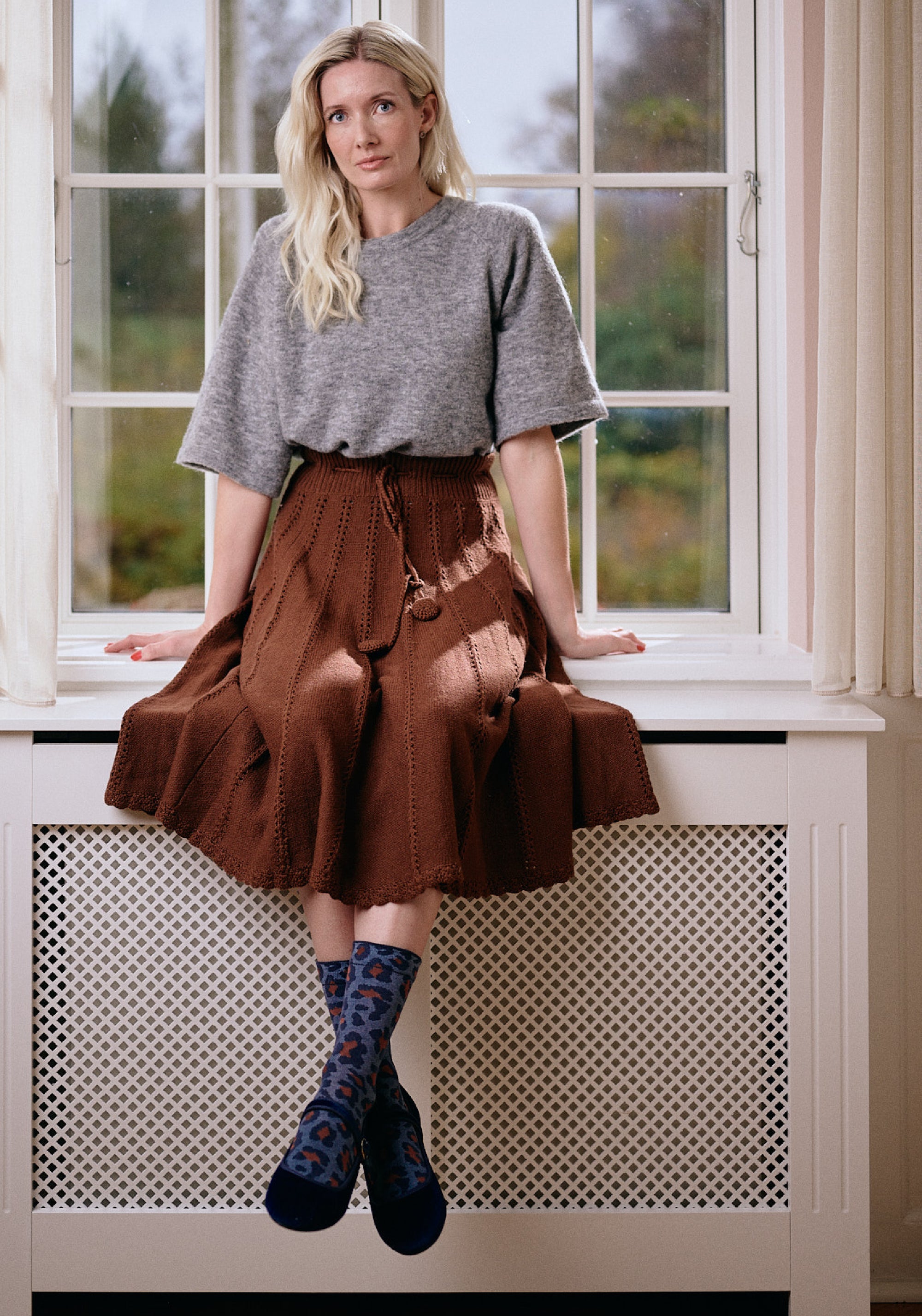 Șosete extrafine femei din bumbac - Linea Navy