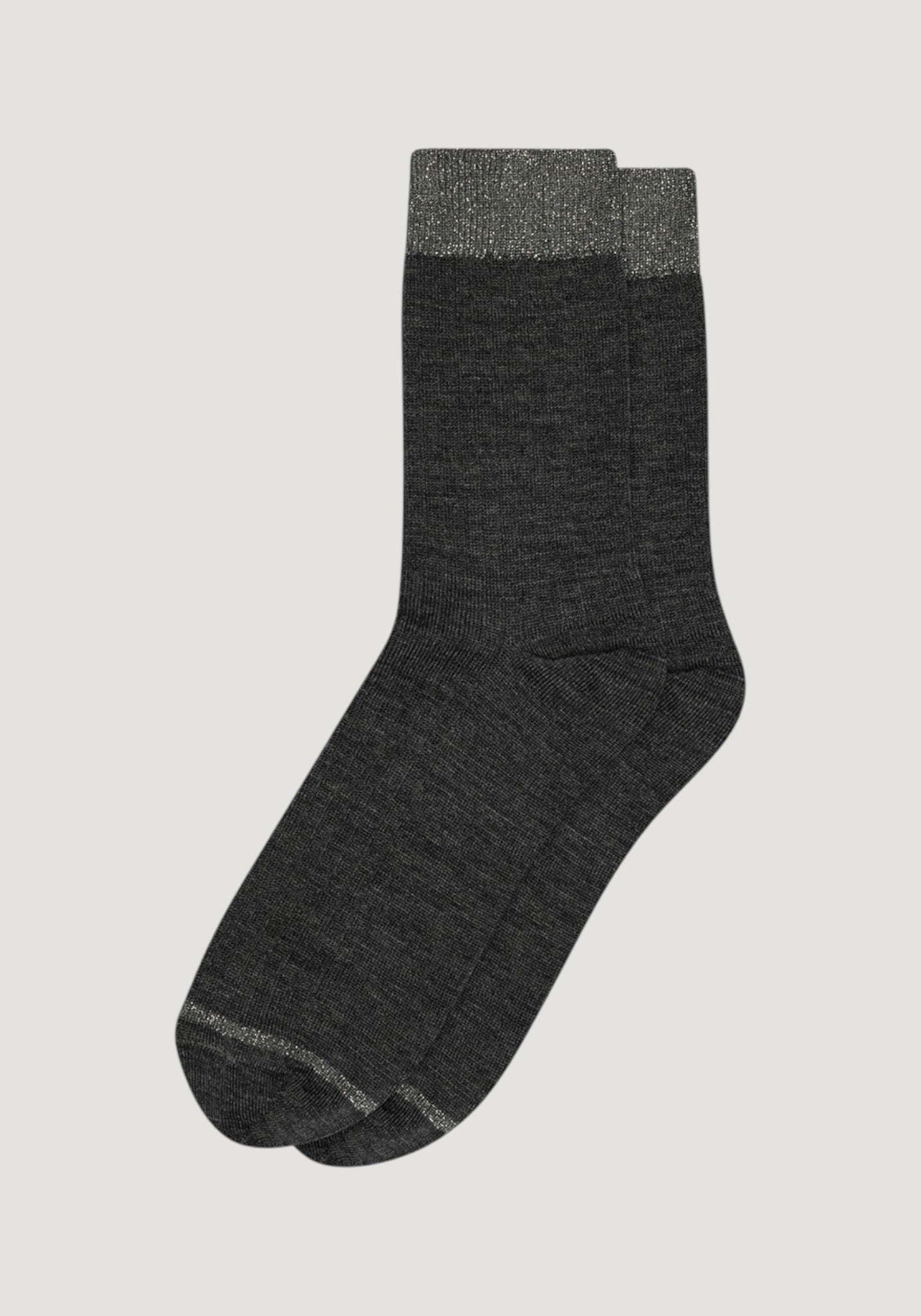 Șosete extrafine femei din lână merinos - Glitter Erina Dark Grey
