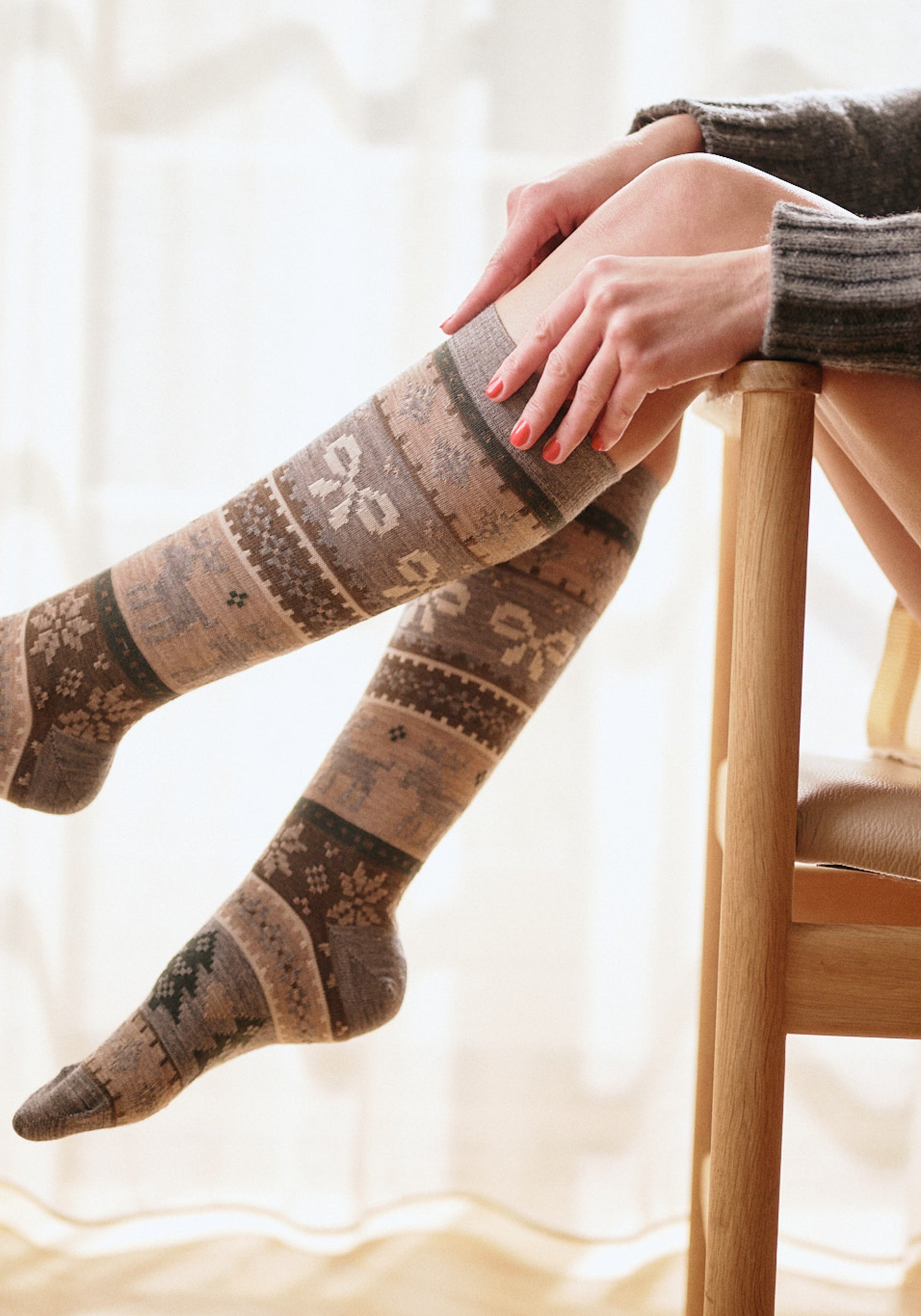 Șosete extrafine femei din lână merinos - Joy Grey