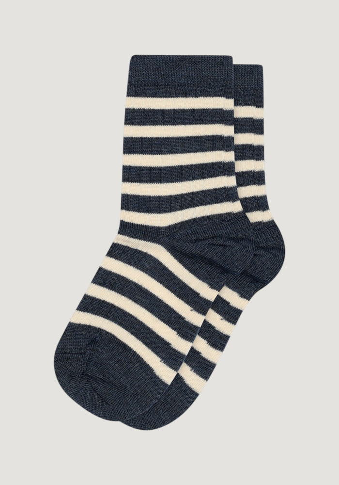 Șosete extrafine lână merinos - Elis Dark Denim