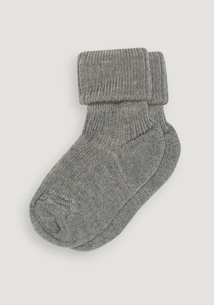 Șosete extrafine lână merinos - Turn Down Grey