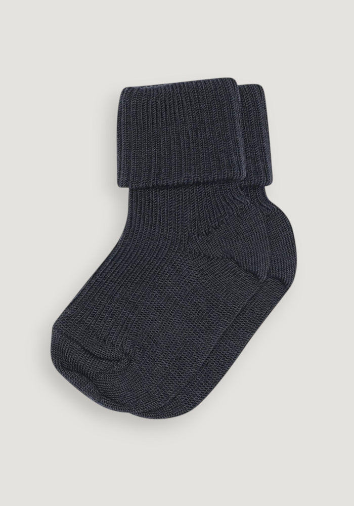 Șosete extrafine lână merinos - Turn Down Navy