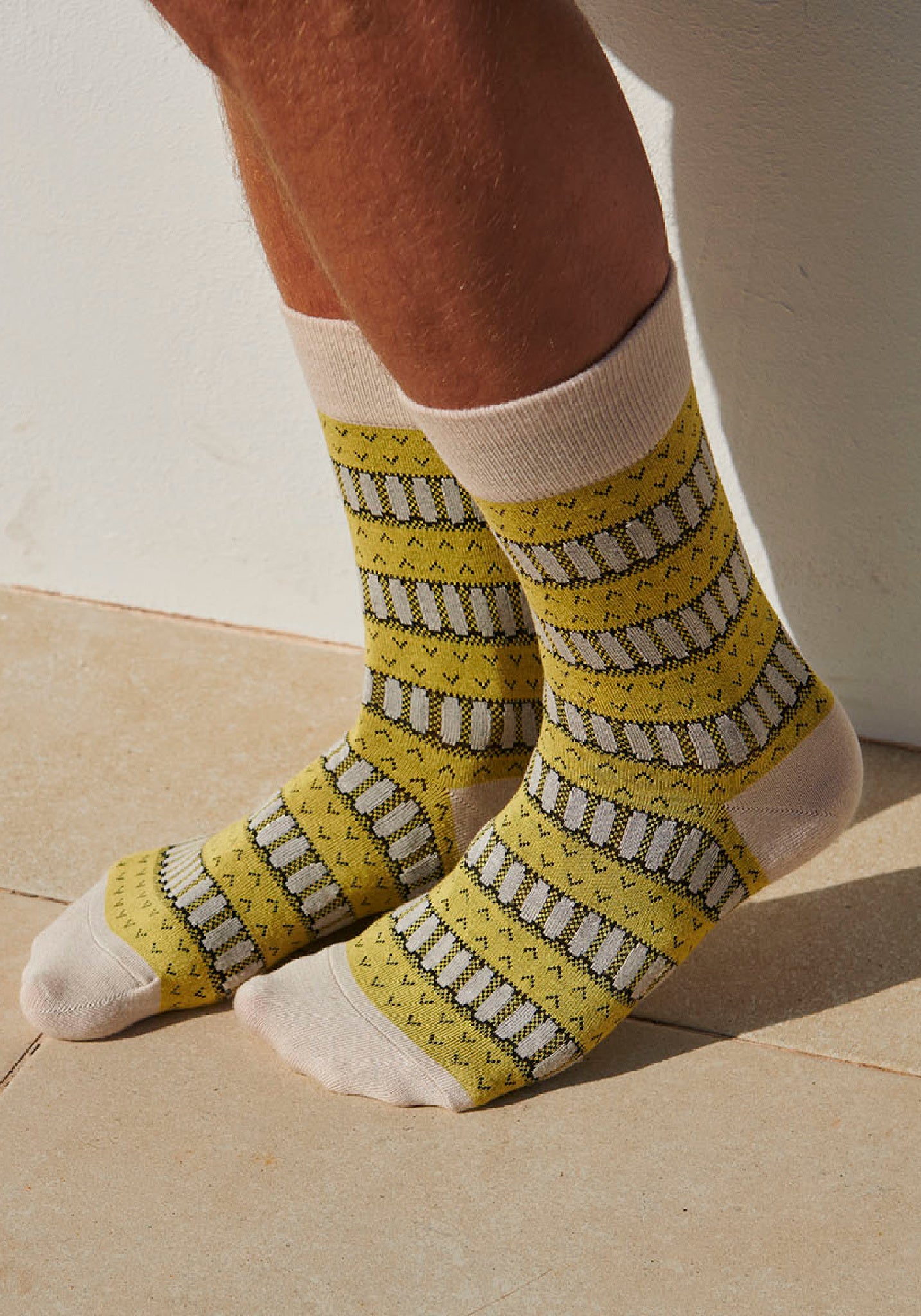 Șosete extrafine Plain din bambus - Dirch Misted Yellow