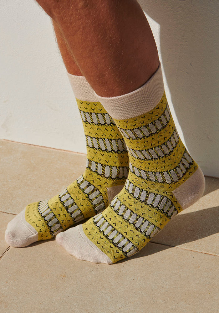 Șosete extrafine Plain din bambus - Dirch Misted Yellow