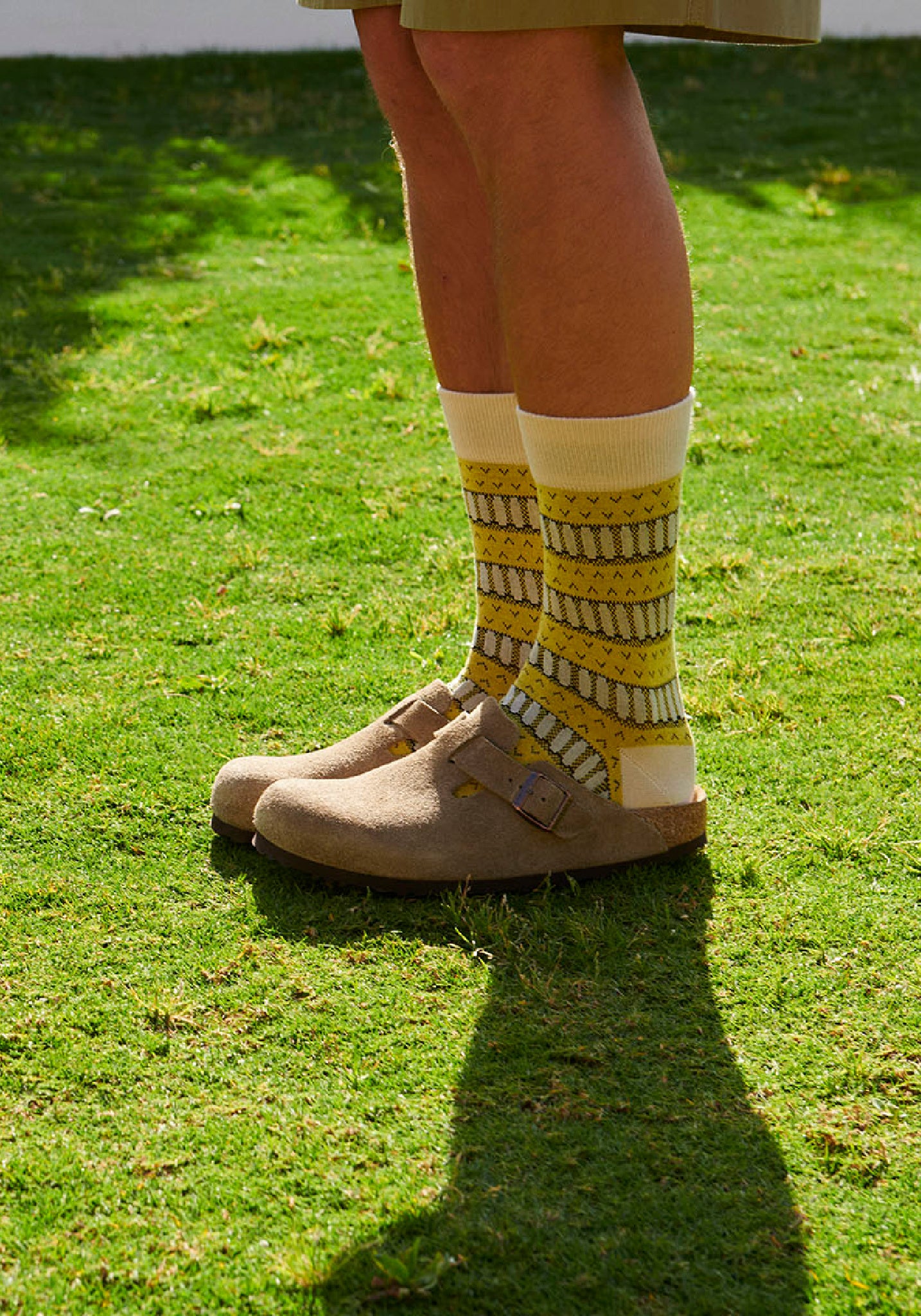 Șosete extrafine Plain din bambus - Dirch Misted Yellow