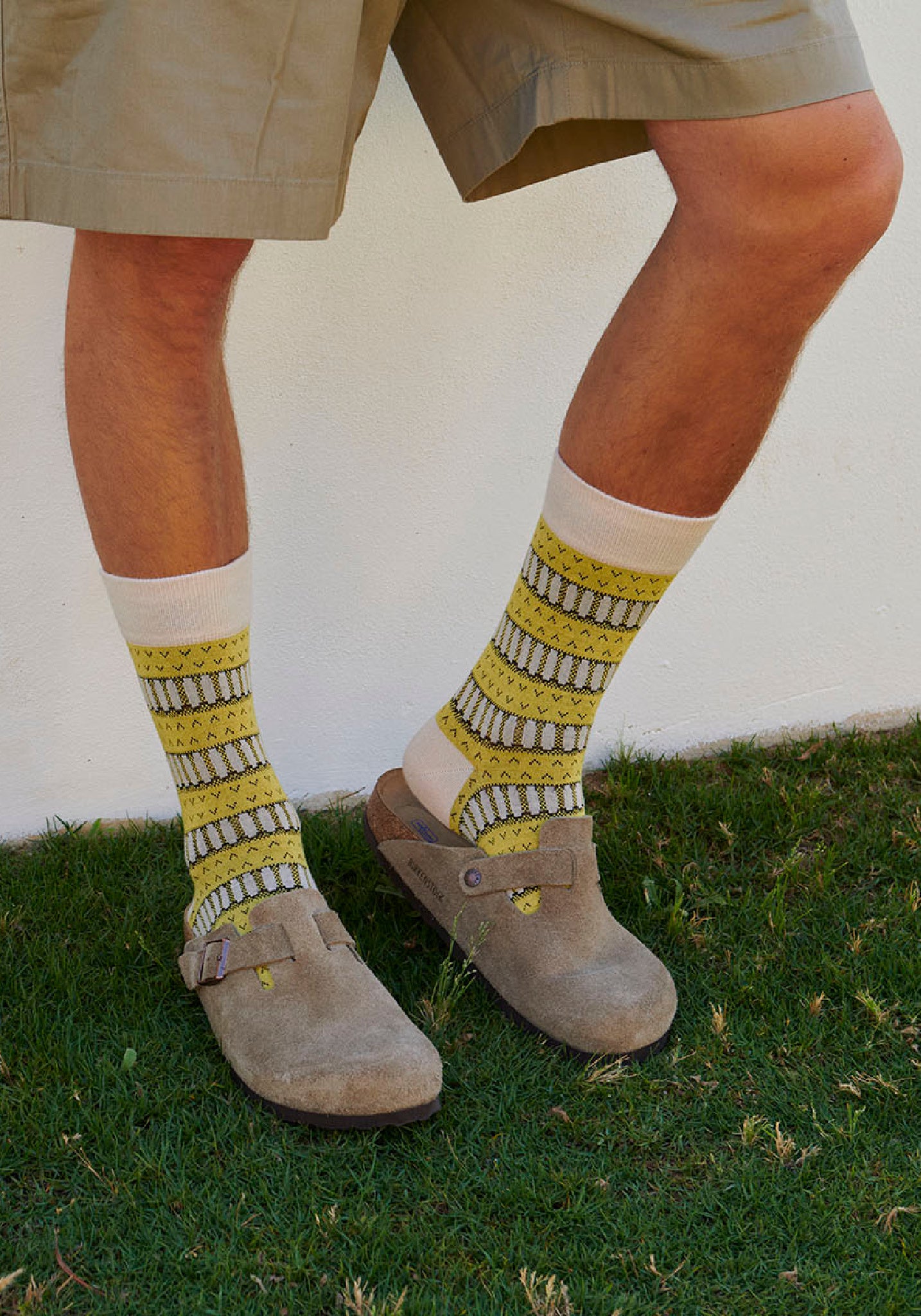 Șosete extrafine Plain din bambus - Dirch Misted Yellow