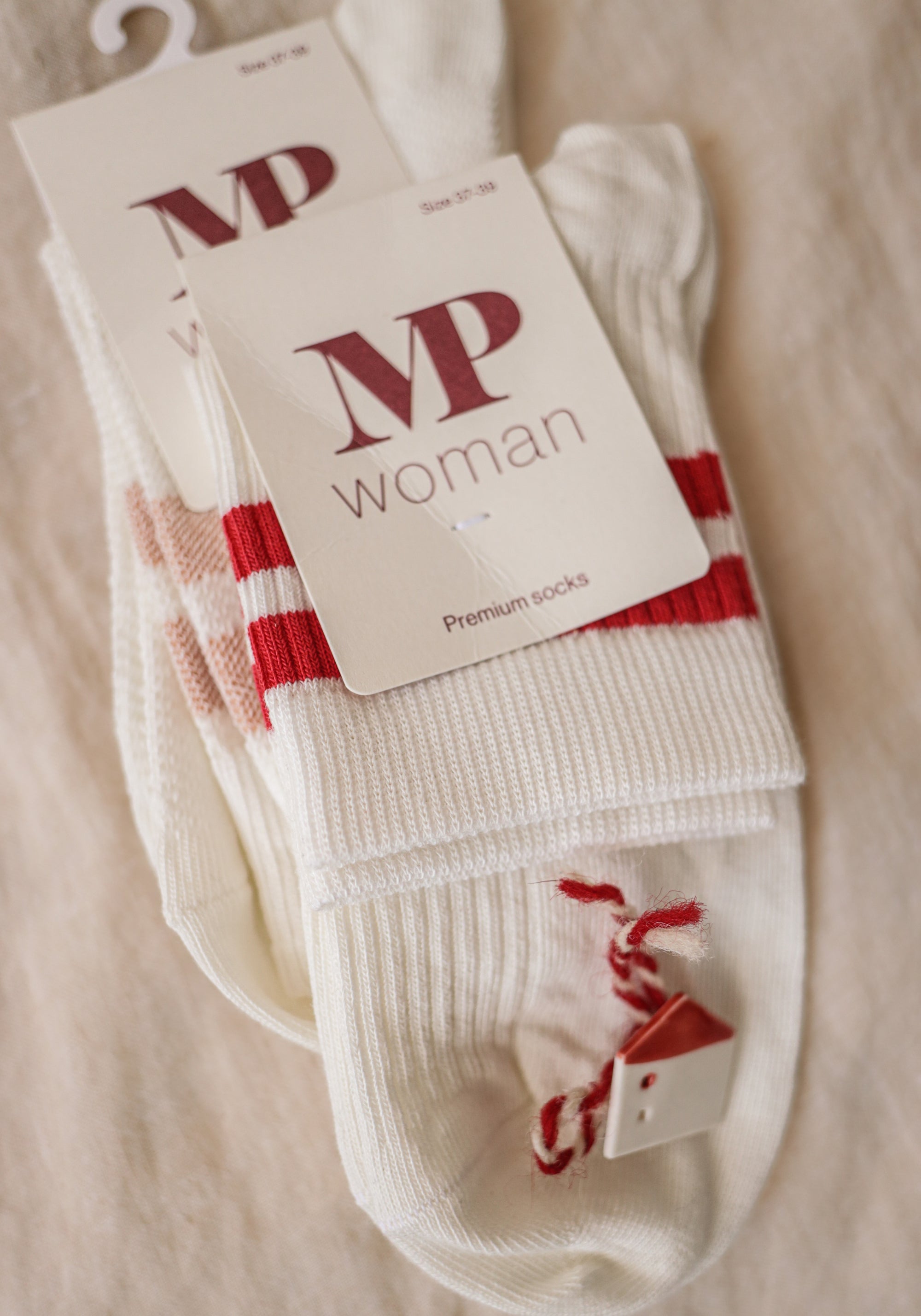 Șosete extrafine Rib din bumbac - Aida Tomato