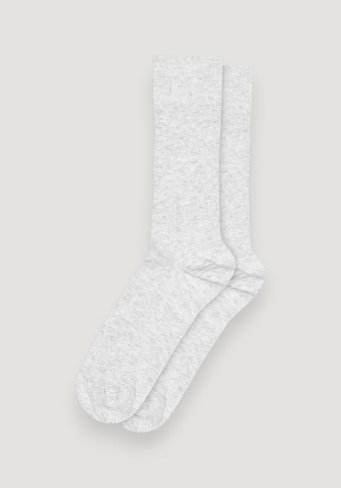 Șosete extrafine Rib din bumbac - Erik Pearl Grey Melange