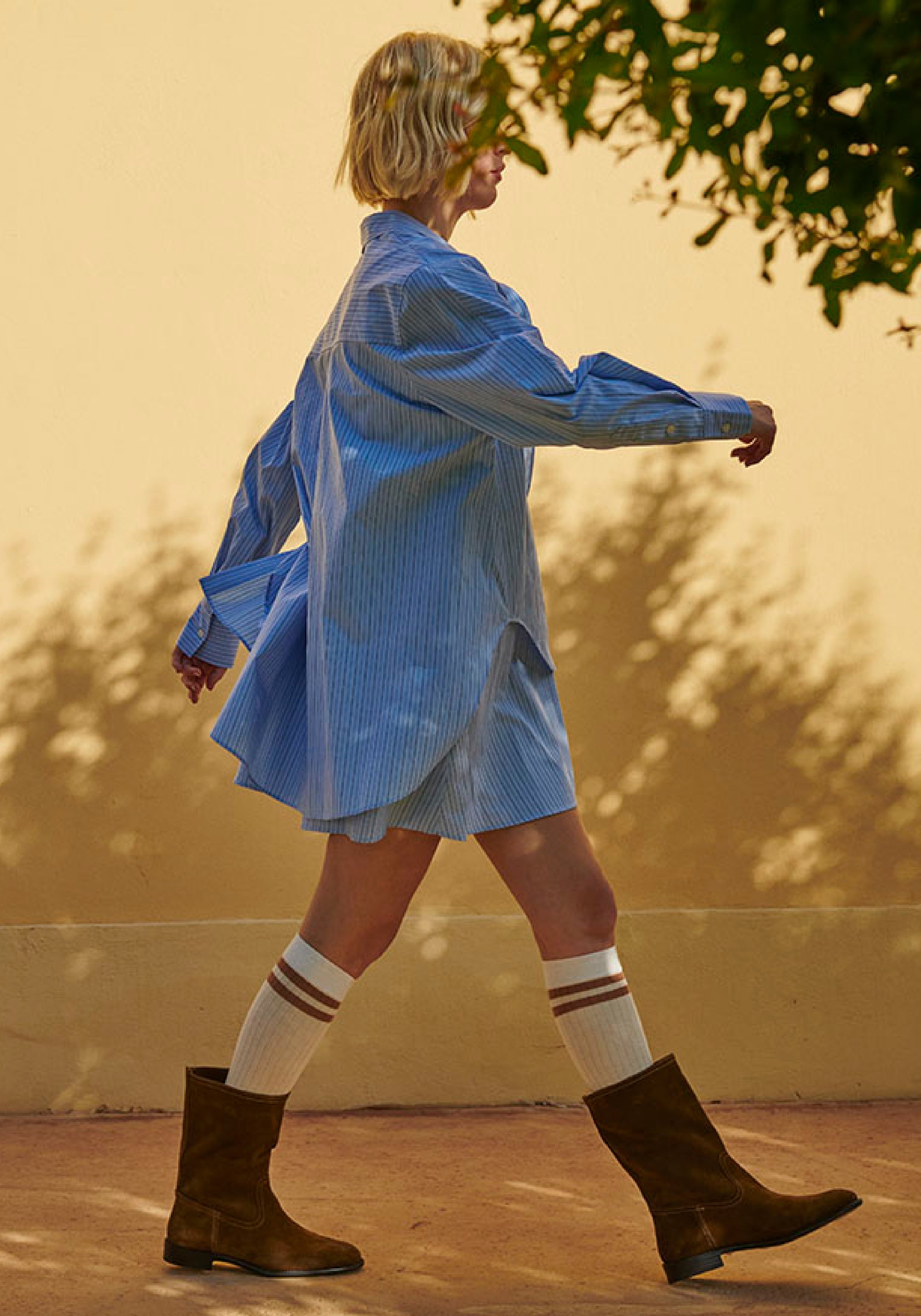 Șosete extrafine Rib din bumbac - Knee Dicte Snow White