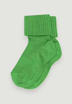 Șosete extrafine Rib din bumbac - Turn Down Vibrant Green