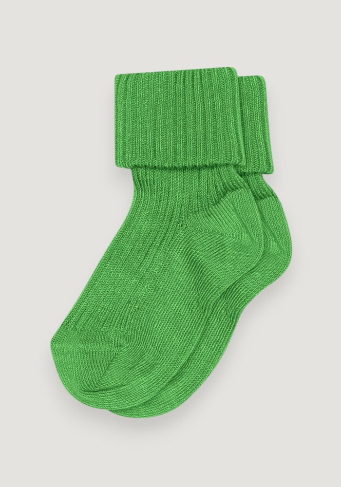 Șosete extrafine Rib din bumbac - Turn Down Vibrant Green