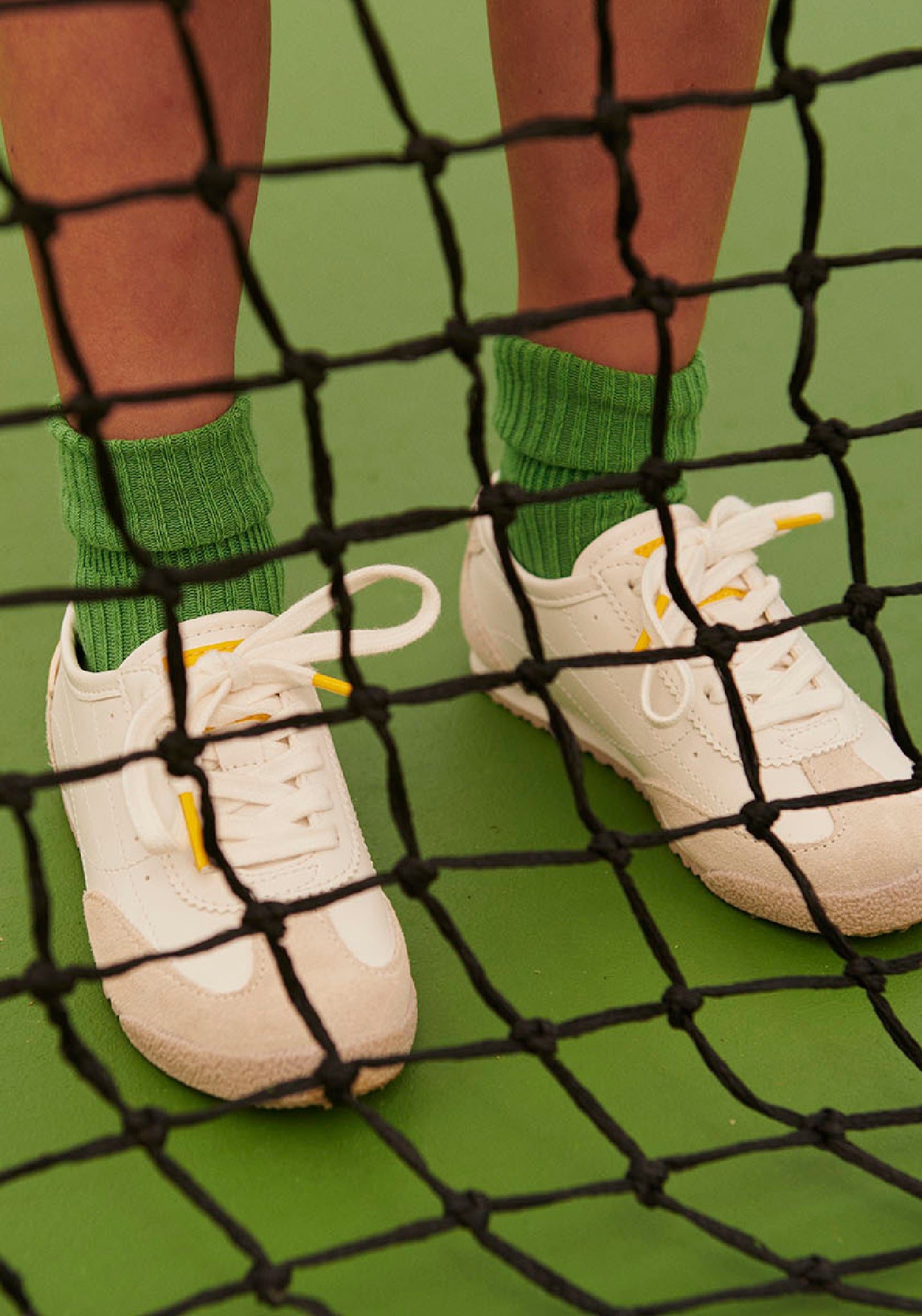 Șosete extrafine Rib din bumbac - Turn Down Vibrant Green