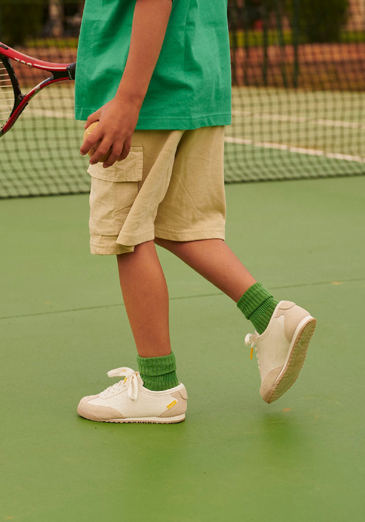 Șosete extrafine Rib din bumbac - Turn Down Vibrant Green