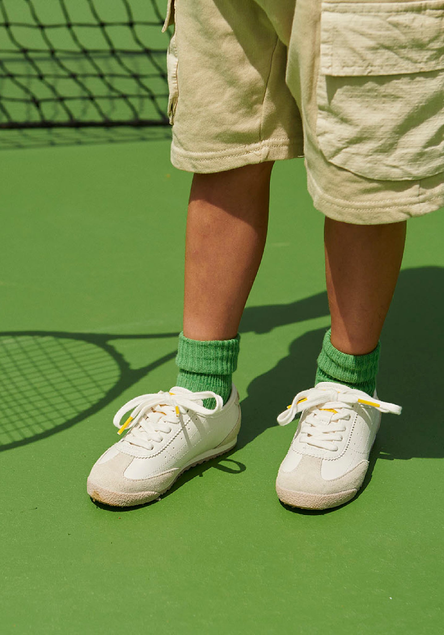 Șosete extrafine Rib din bumbac - Turn Down Vibrant Green