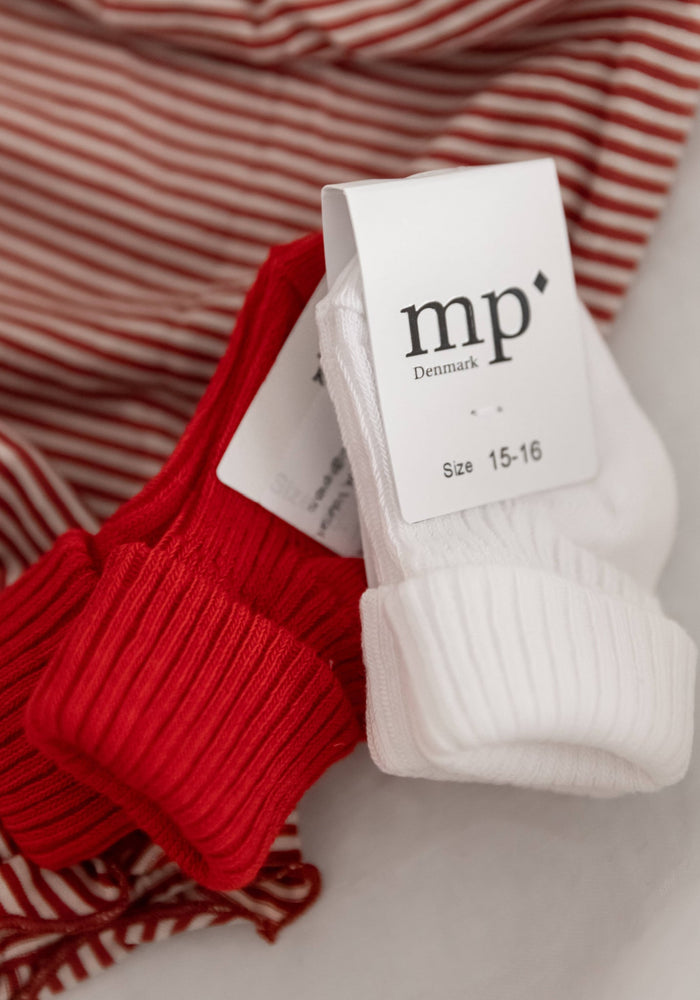 Șosete extrafine bumbac - Turn Down White mp Denmark HipHip.ro