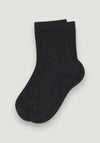 Șosete extrafine Rib din lână merinos - Black