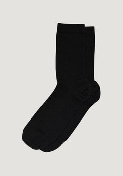 Șosete extrafine Rib din lână merinos - Black