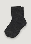 Șosete extrafine Rib din lână merinos - Dark Grey