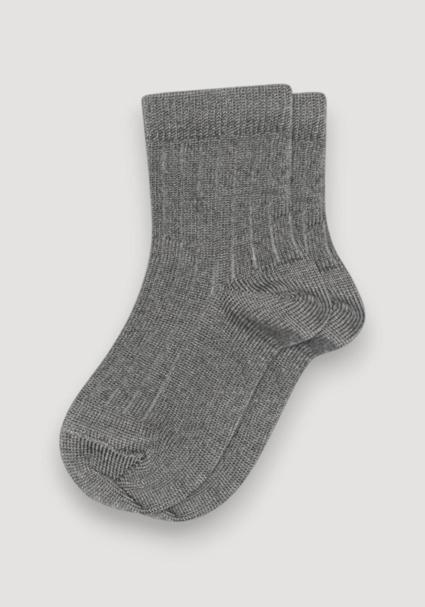 Șosete extrafine Rib din lână merinos - Grey