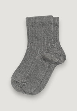 Șosete extrafine Rib din lână merinos - Grey