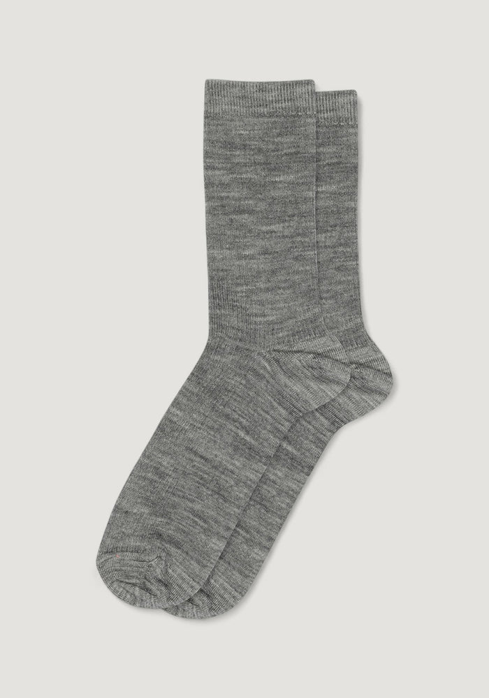 Șosete extrafine Rib din lână merinos - Grey